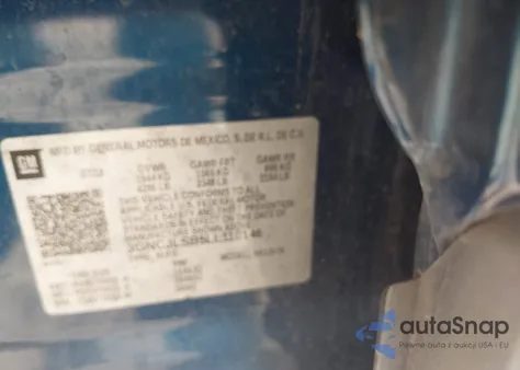 2020 Chevrolet Trax Fwd Lt из США, поврежденный, VIN 3GNCJLSB5LL110146